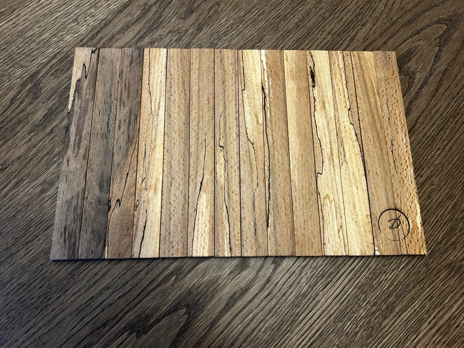 Spalted Beech Armrest Tray & Roll-Up Sofa Table